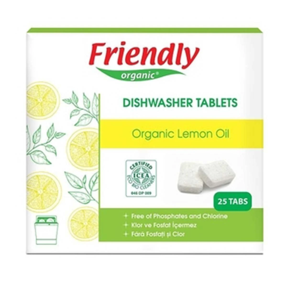 Friendly Organic Dishwasher Tablets Lemon 25 Tablet