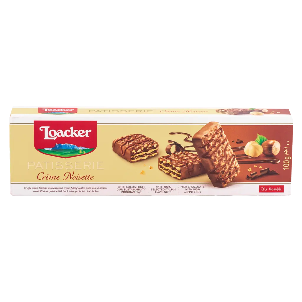 Loacker Patisserie Wafer Cream Hazelnut 100 gm - view 2