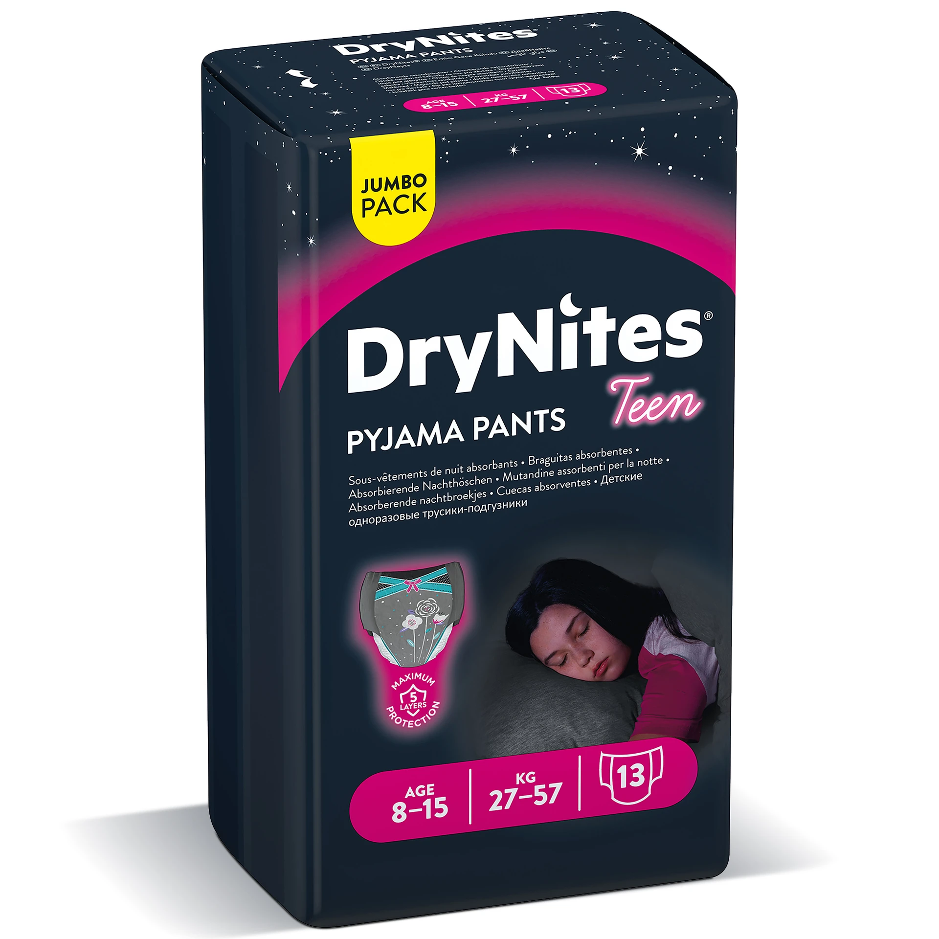 Huggies DryNites Pyjama Pants 8 -15 years Value Pack 13 Pants