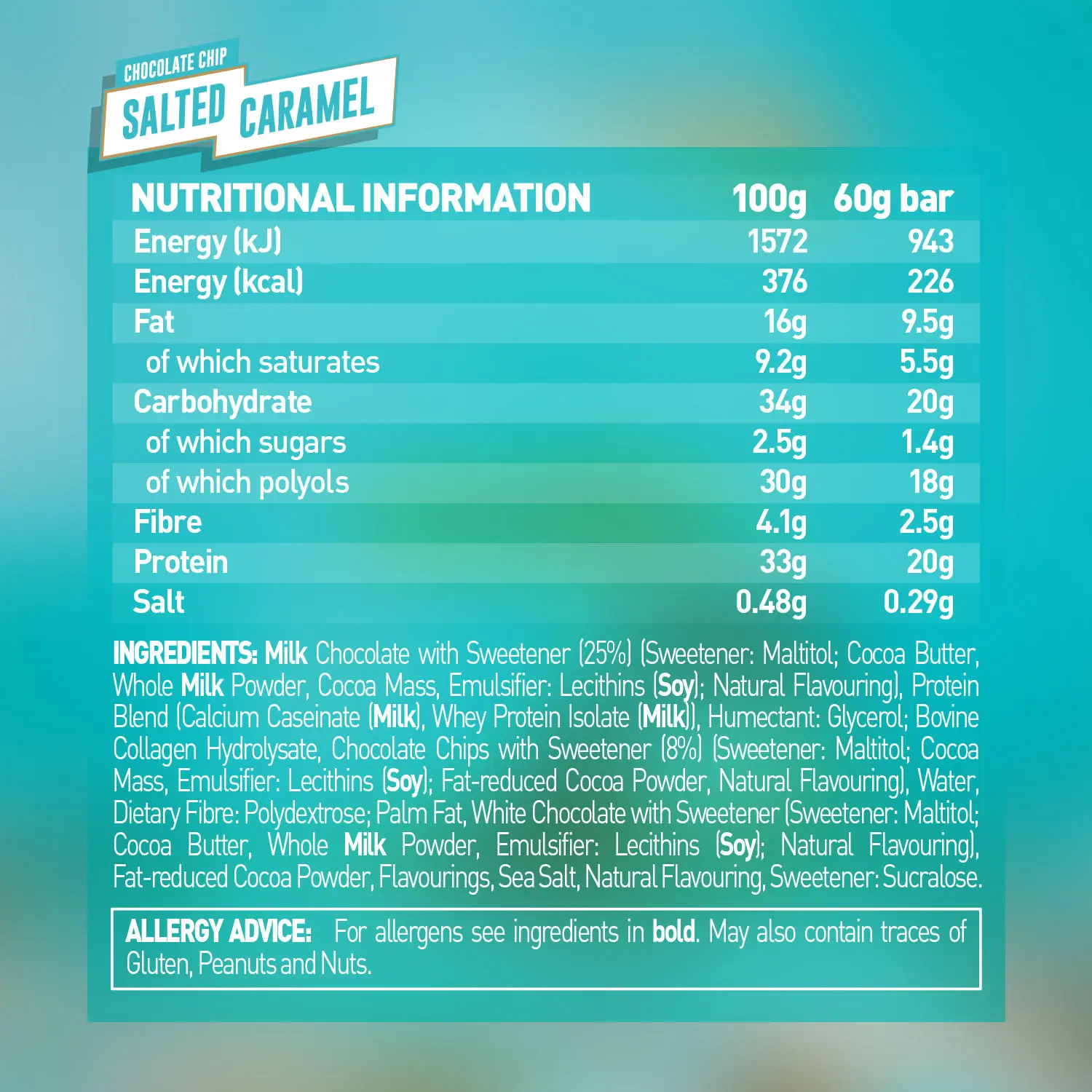 Grenade Protein Bar Chocolate Chip Salted Caramel 60 gm - view 6