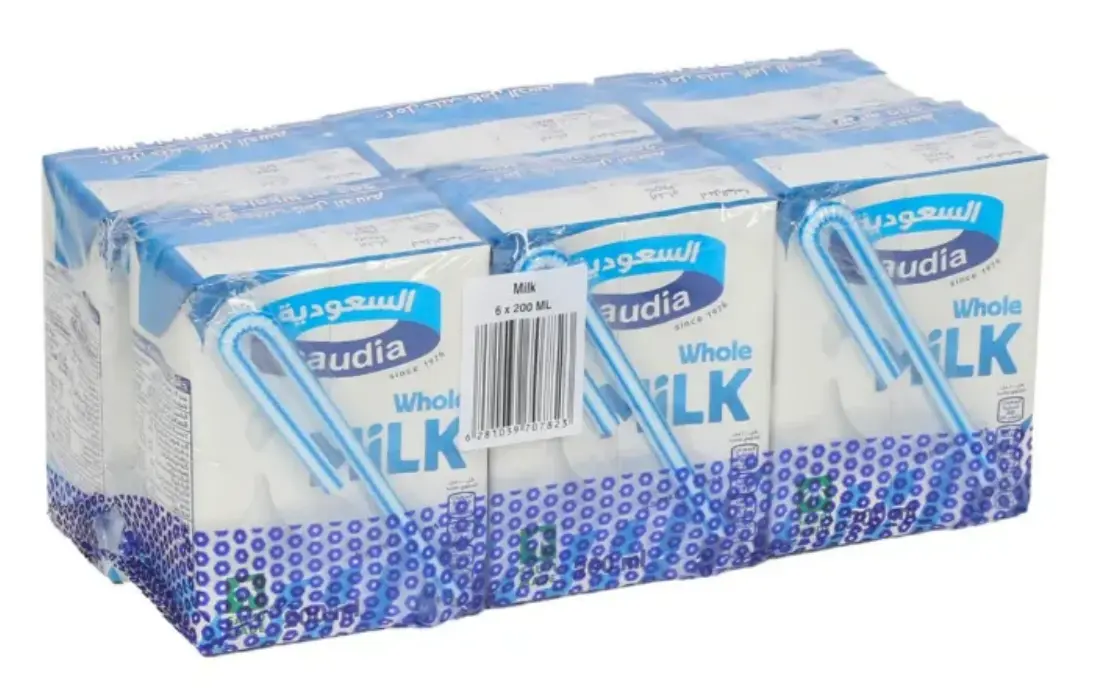 Saudia UHT Milk Full Fat 200MlX6 - view 1