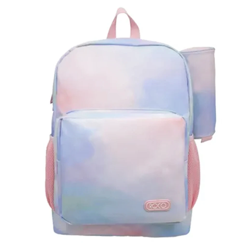 Roco Bag Backpack With Pencil Case 17 inch Gradient Pink