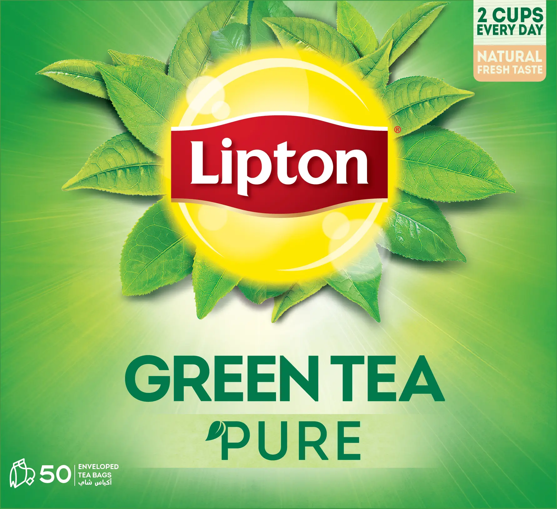 Lipton Green Tea Pure 50 Tea Bags - view 3