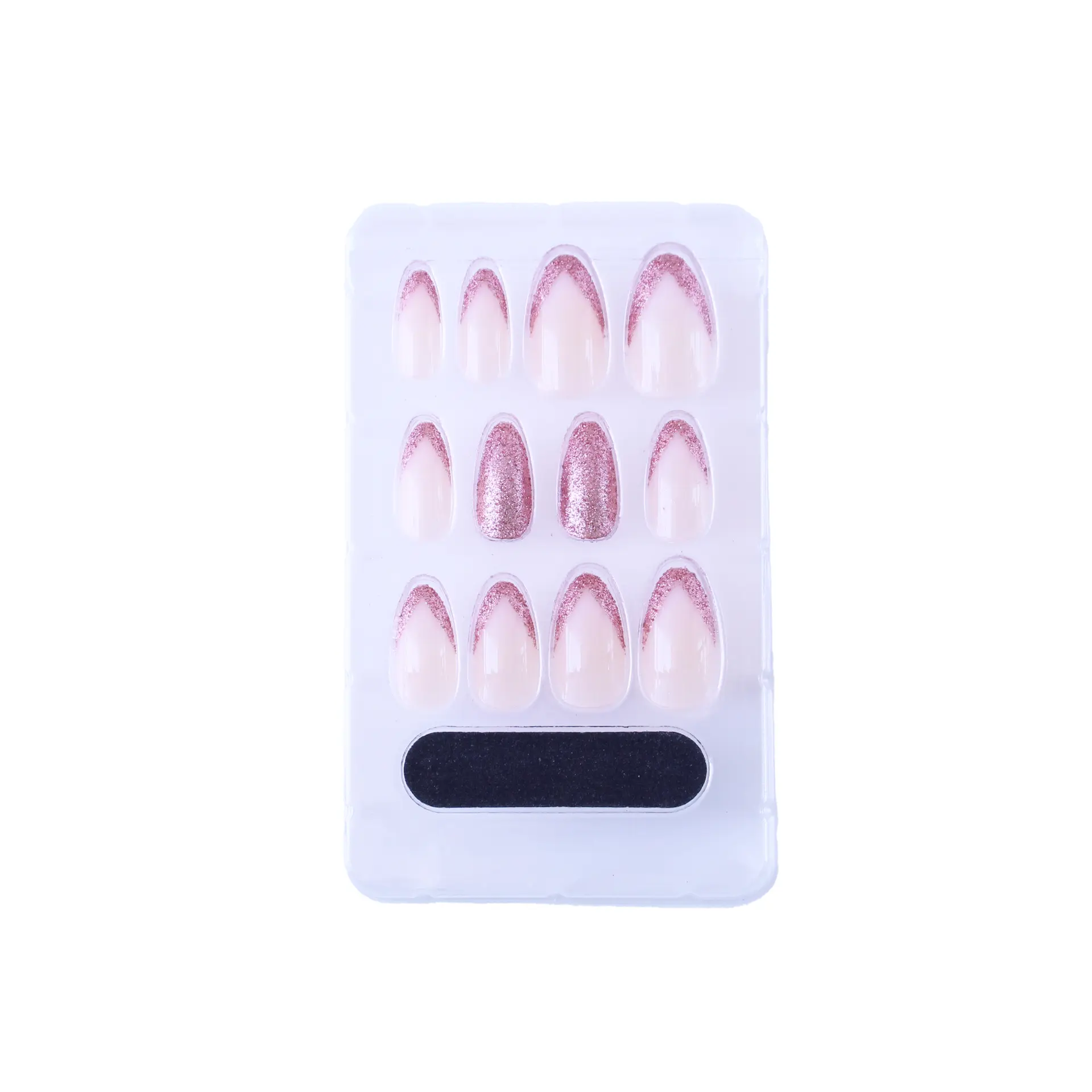 Jazly Press on Nail Glittery Pink - view 2