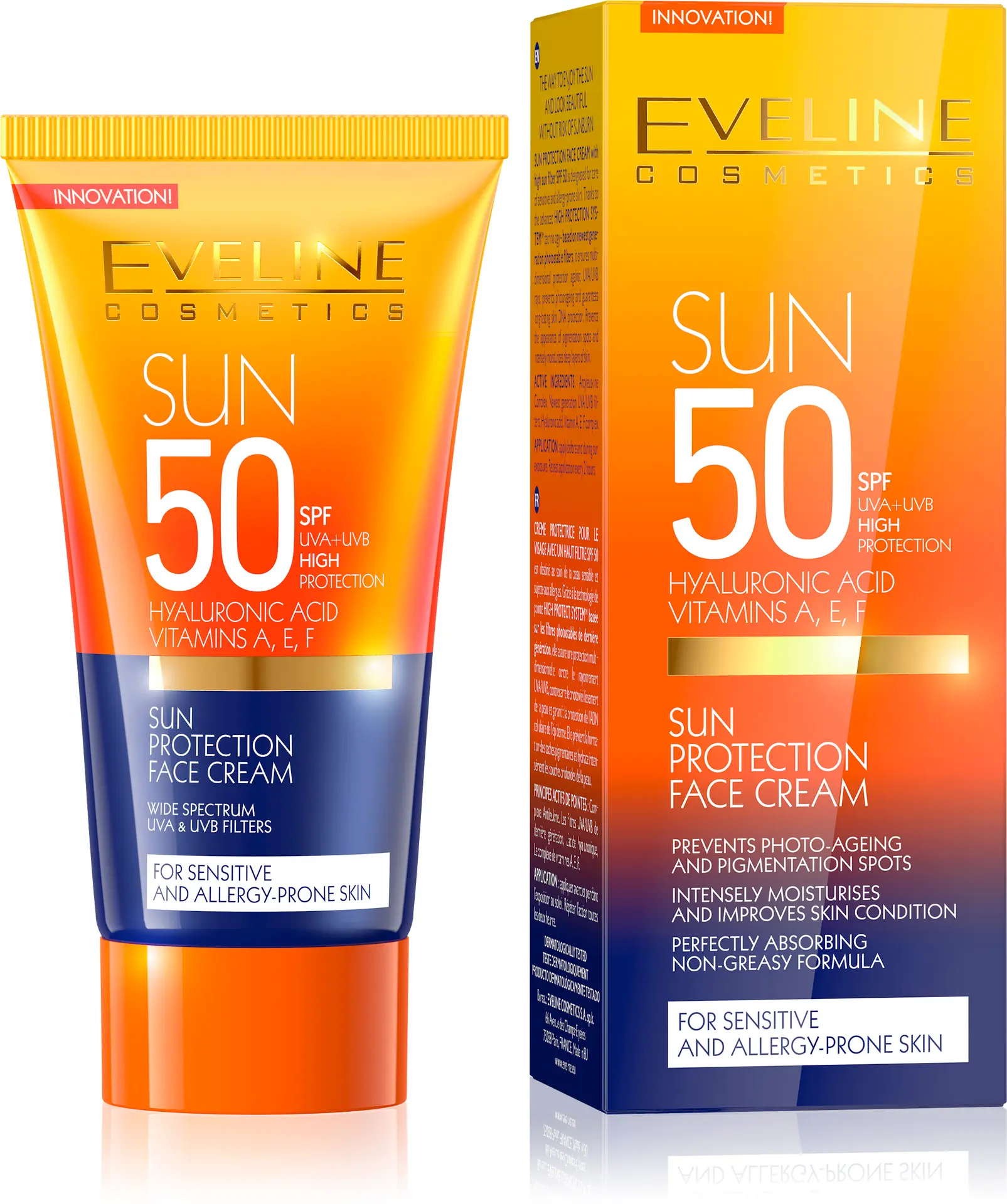 Eveline Sun Protection Face Cream Spf50 Sensetive Skin 50ml - view 3