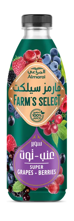 المراعي فارمز سيلكت عصير عنب و توت 1 لتر