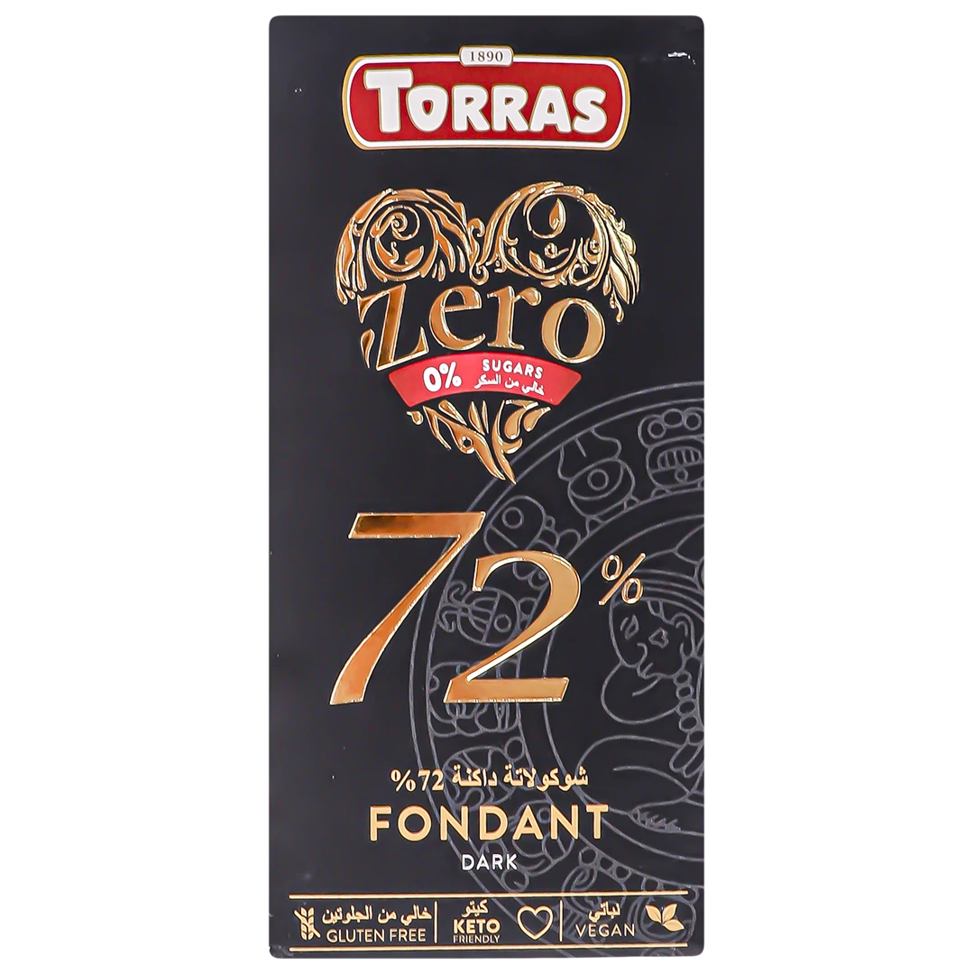 Torras Zero Dark Chocolate 72% Sugar Free 100 gm