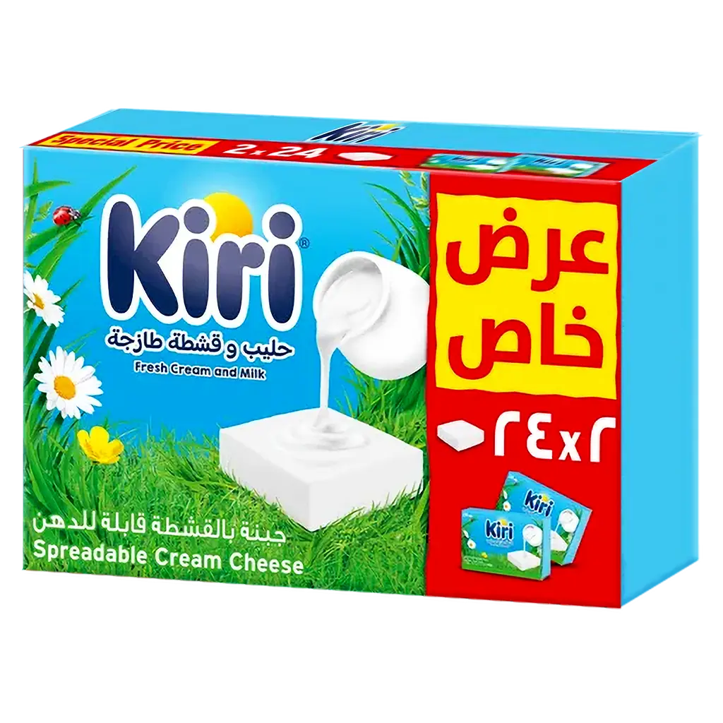 Kiri Spreadable Cream Cheese Squares 2 pack 48 pcs 800 gm - view 1