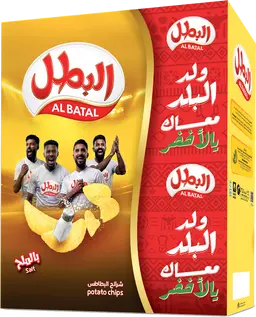 البطل رقائق بطاطس بالملح 12 حبة 23 جم
