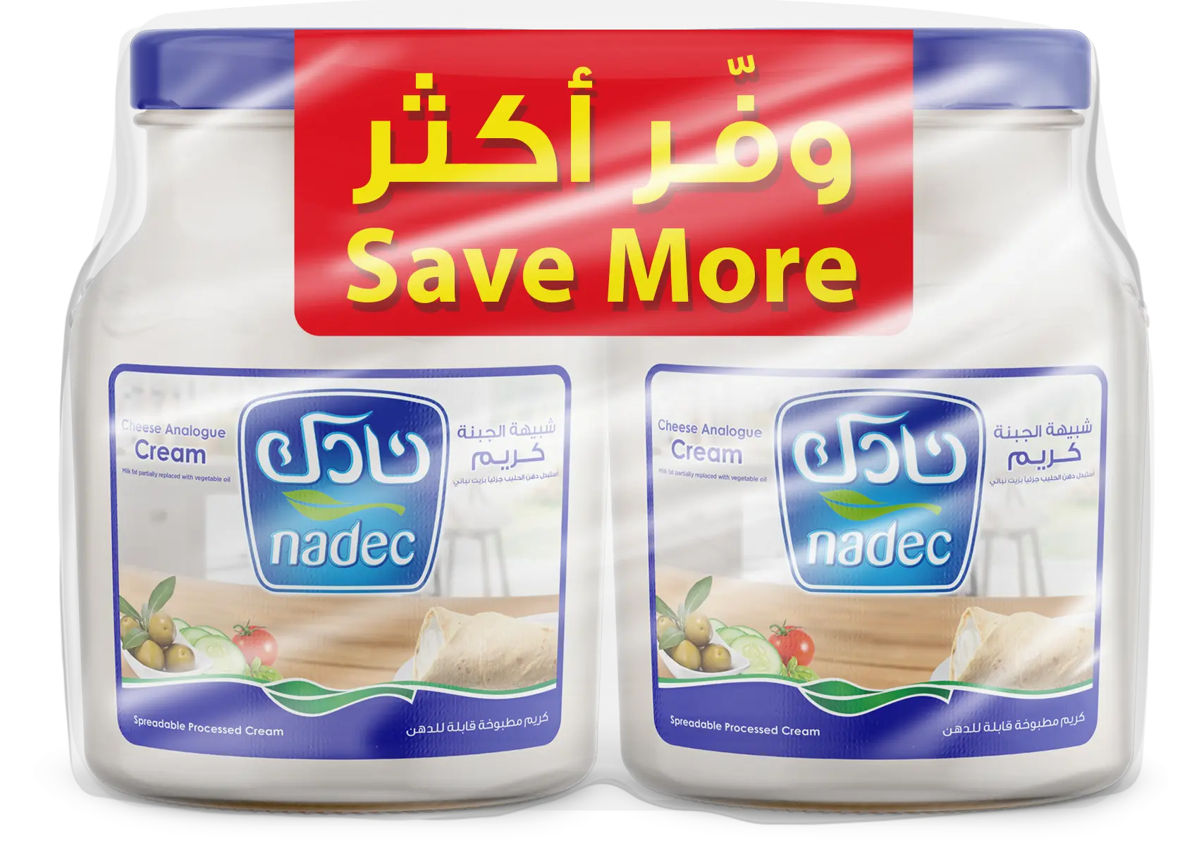 Nadec Analogue Spreadableable Cream Cheese 2 pcs 900 gm - view 1