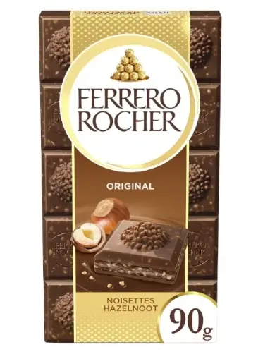 Ferrero Rocher Milk Chocolate Tablet Original 90 Gm - view 1