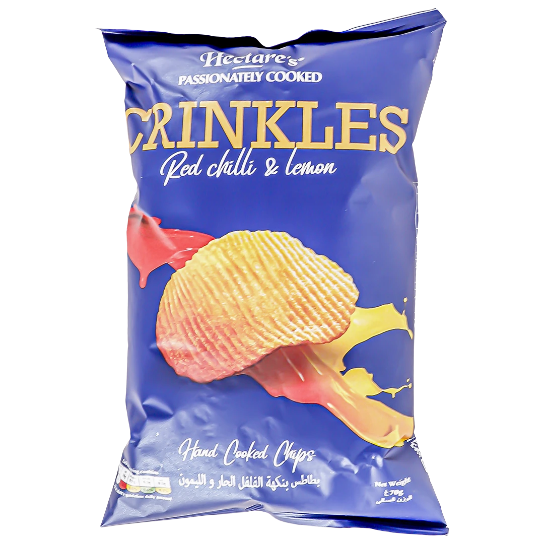 Hectare's Crinkles Chips Red Chilli & Lemon 70 gm