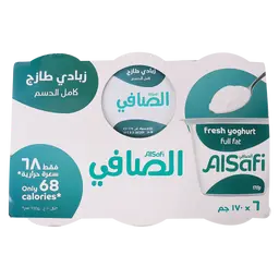 الصافي زبادي كامل الدسم 6 حبات 170 جم