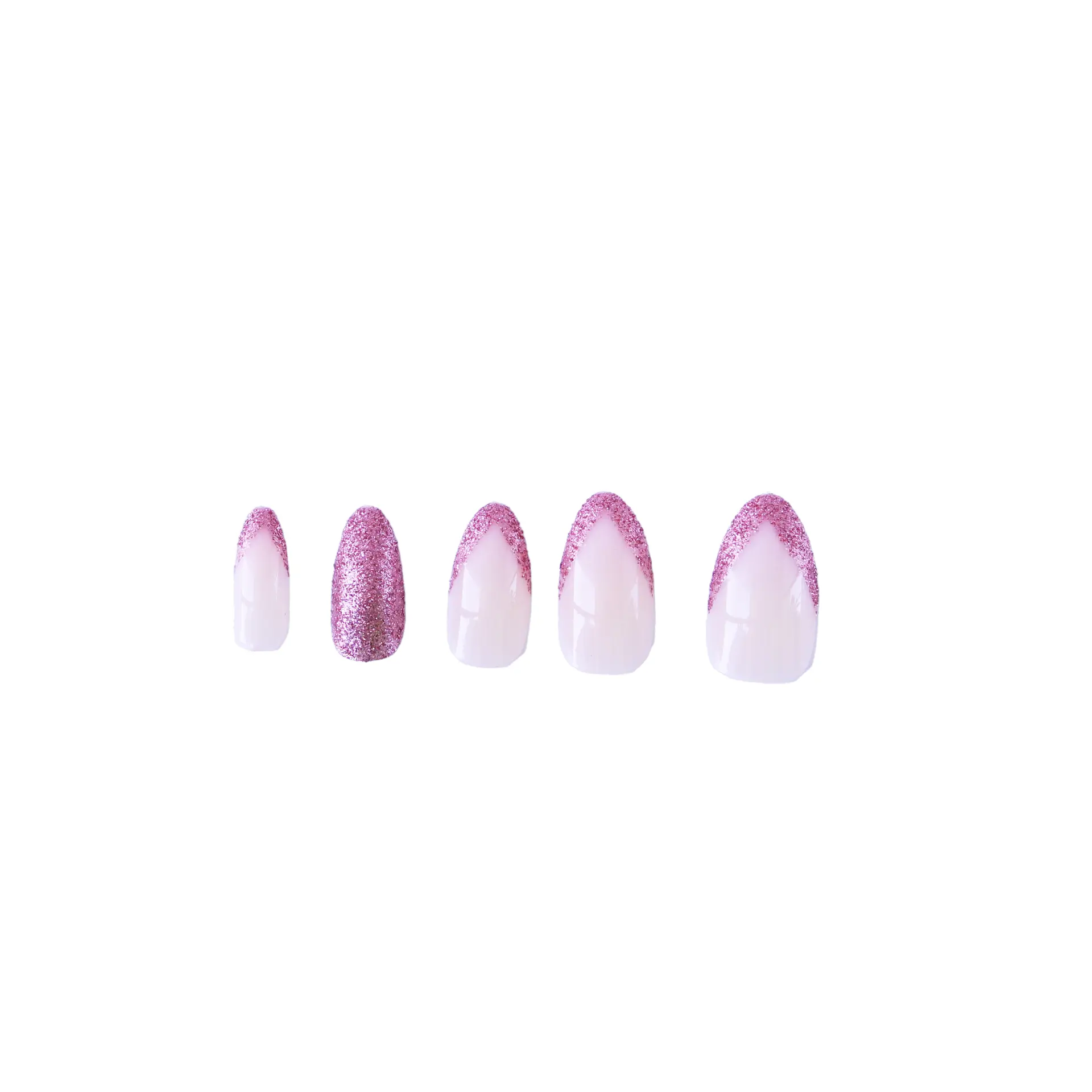 Jazly Press on Nail Glittery Pink - view 3