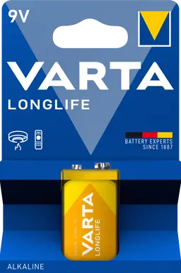 Varta Battery Longlife 9V    Bli 1 pcs