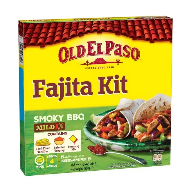Old El Paso Fajita Kit Smoky Bbq Mild 500 Gm - view 1