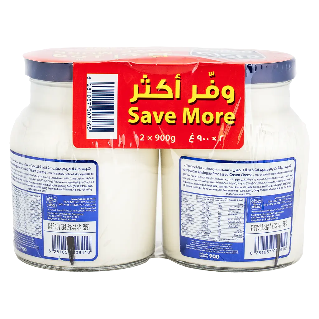 Nadec Analogue Spreadableable Cream Cheese 2 pcs 900 gm - view 3