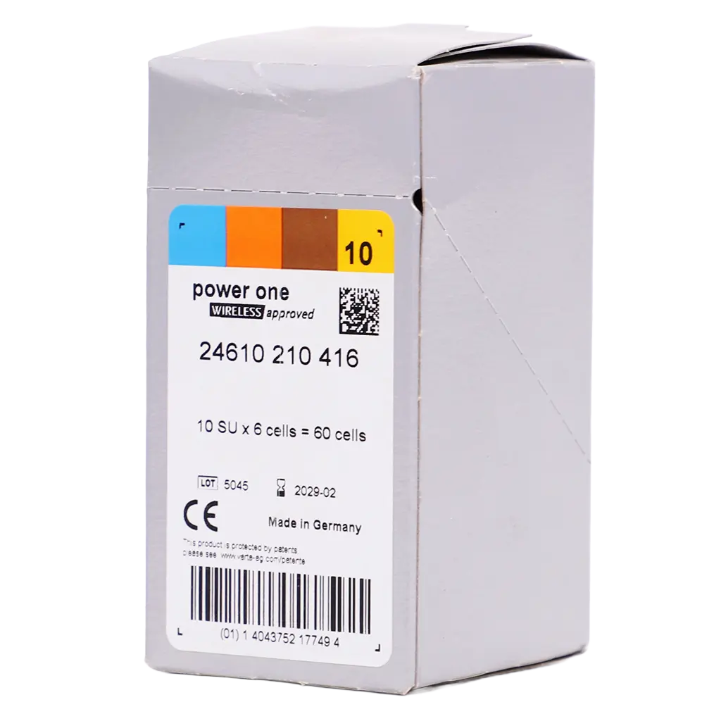 Power One Battery Compatible with Hearing Aid P10 - view 2
