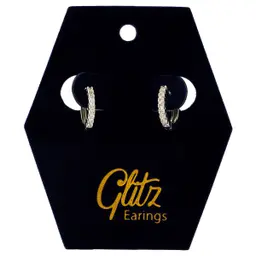 Glitz Diamond Circle Earring Silver 