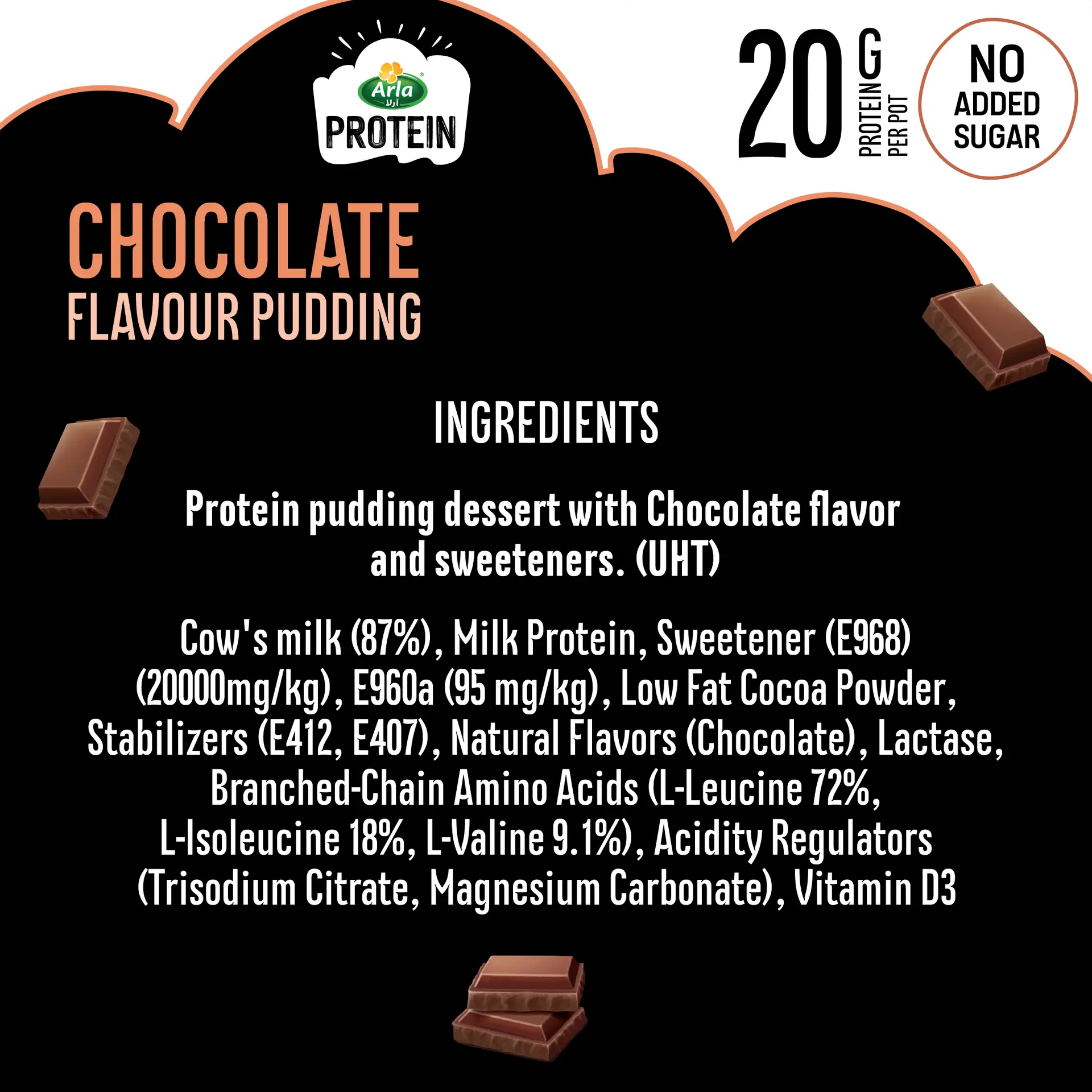 Arla Protein Pudding with Chocolate Flavor 200 gm - view 2