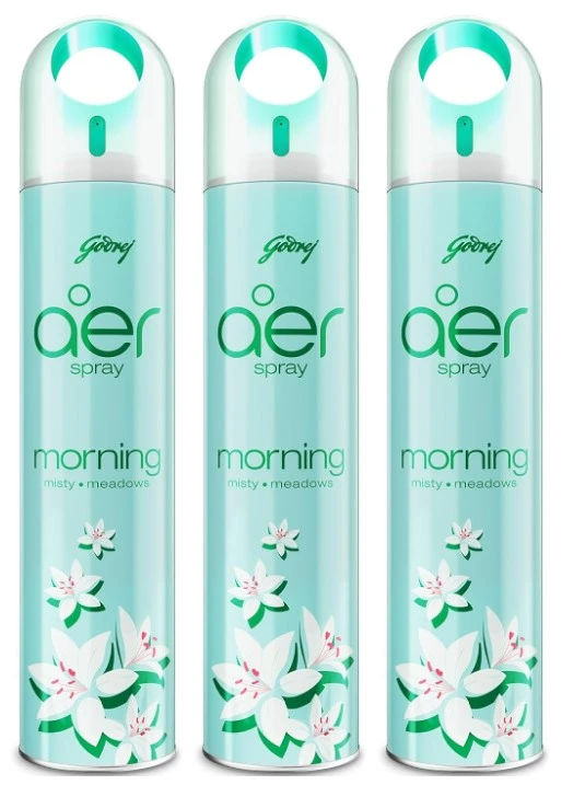 Godrej Aer Spray Morning Misty Air Freshener 300MlX3