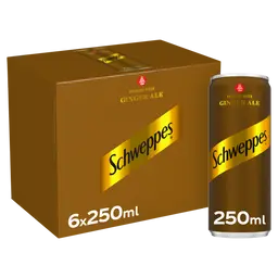 Schweppes Ginger ale  Can 250ml  Pack Of 6
