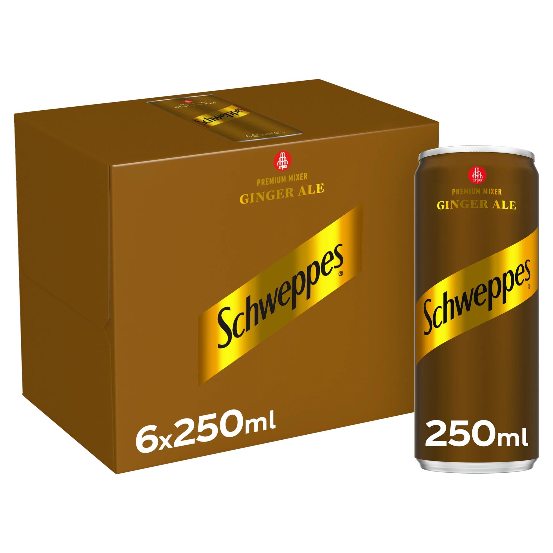 Schweppes Ginger ale Can 250ml Pack Of 6