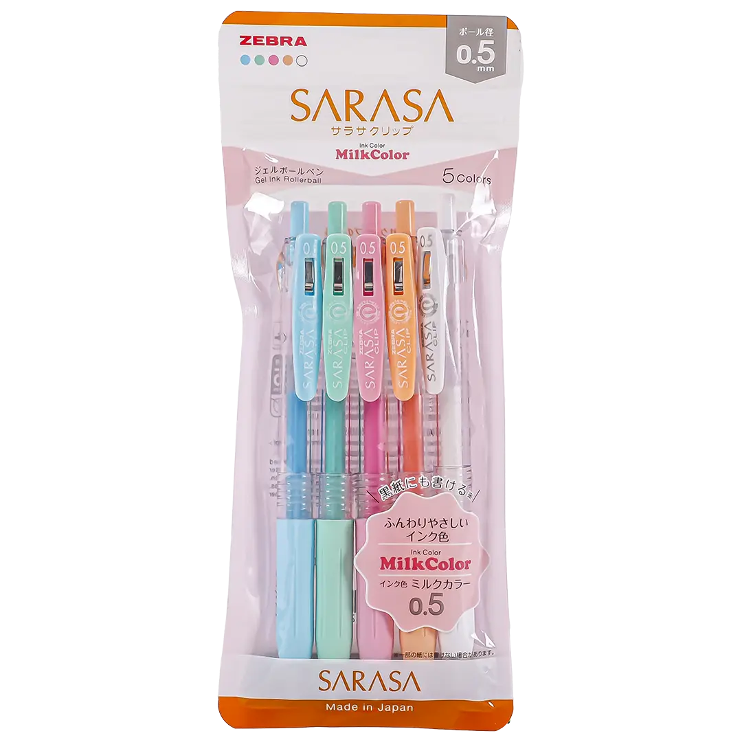 Zebra Sarasa Clip Pen  0.5 mm 5 Colors - view 1