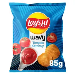 رقائق ليز مموجة بنكهة كاتشب 85 جم