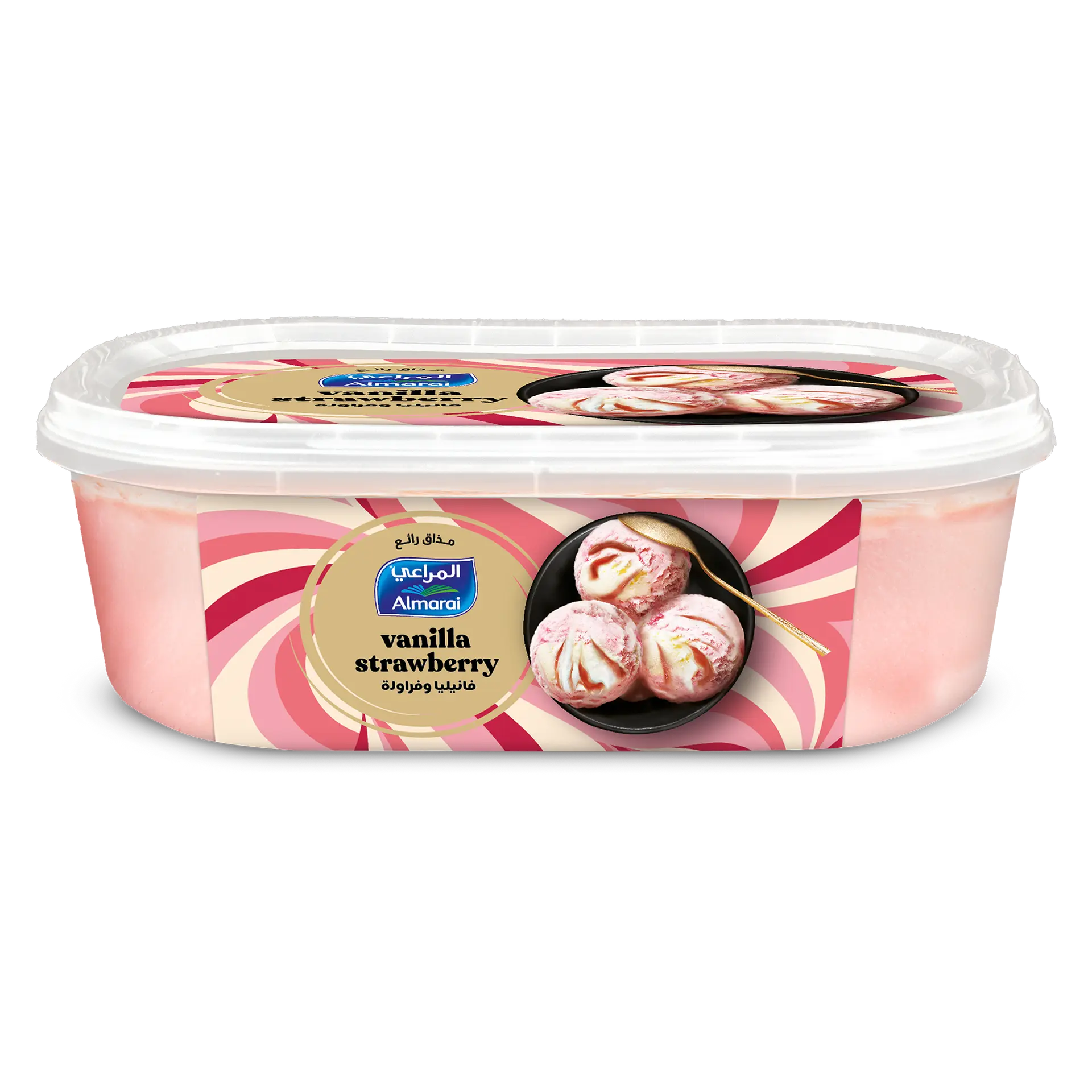 Almarai Ice Cream Tub Vanilla Strawberry 900 ml - view 1