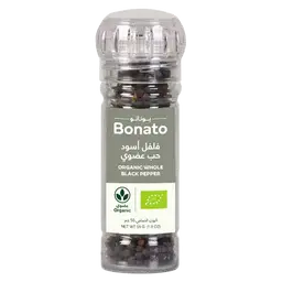 Bonato Organic Whole Black Pepper 55 gm