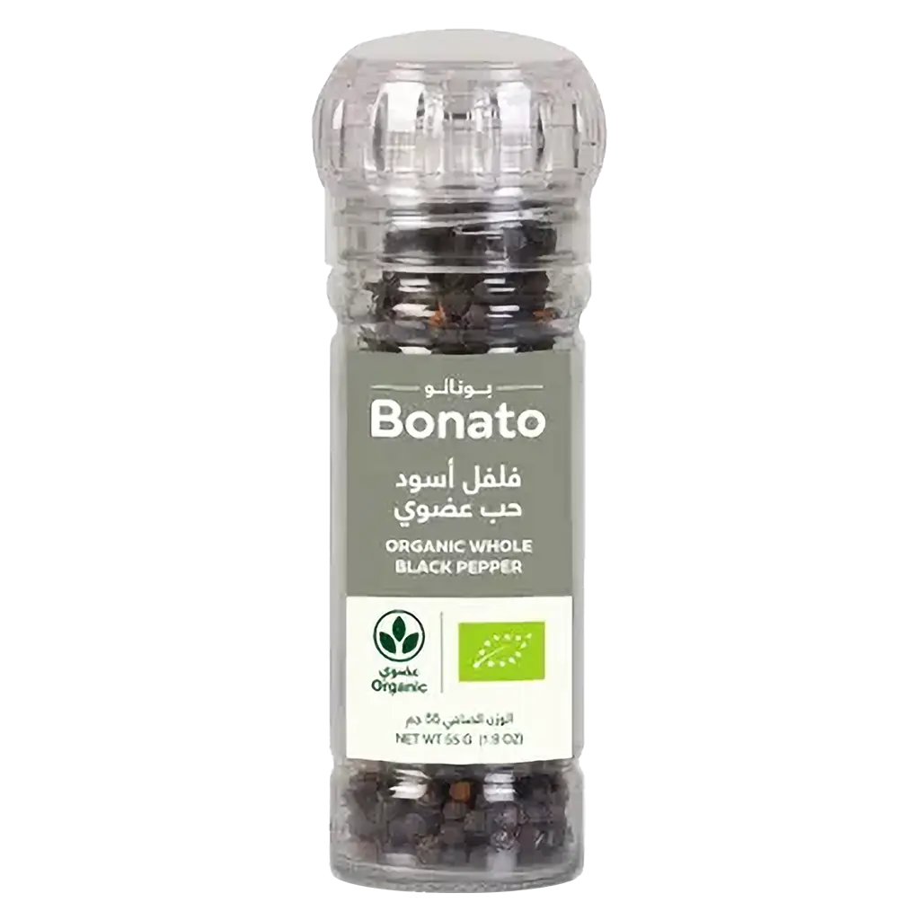 Bonato Organic Whole Black Pepper 55 gm - view 1