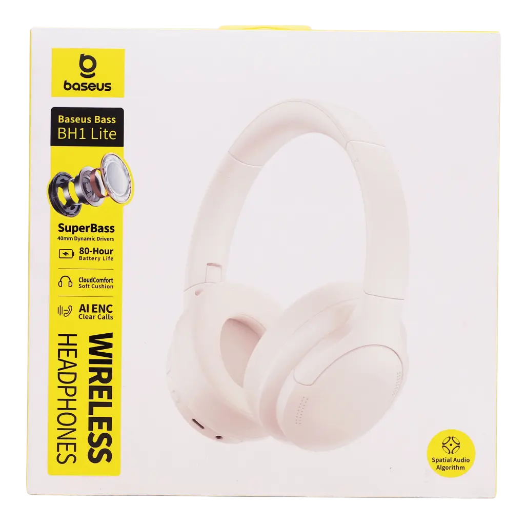  Baseus  Bass 35 Max Wireless Headphones Stellar White - view 4