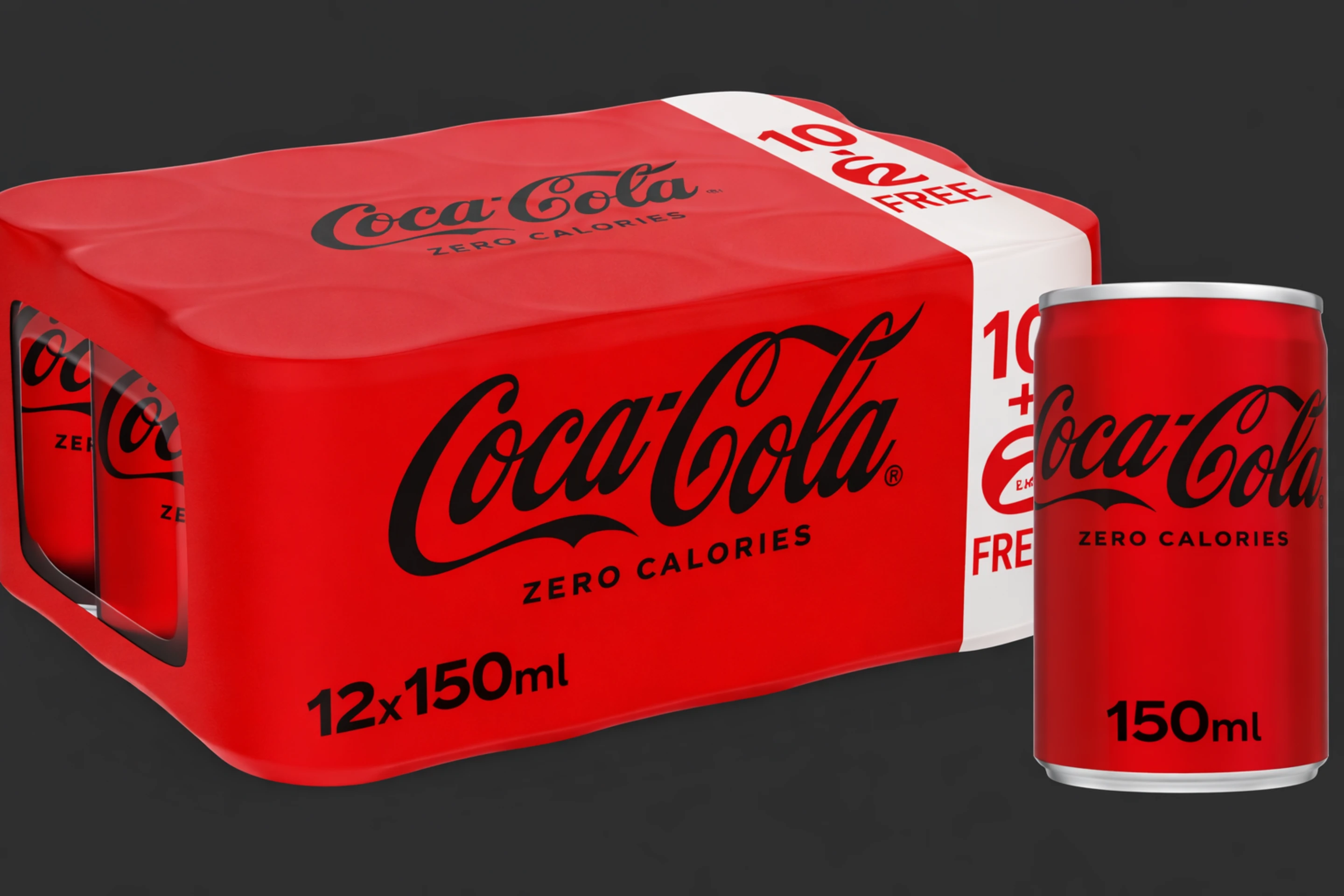 Coca Cola Zero Soft Drink  12 pcs  (10+2 FREE) 150 ml 