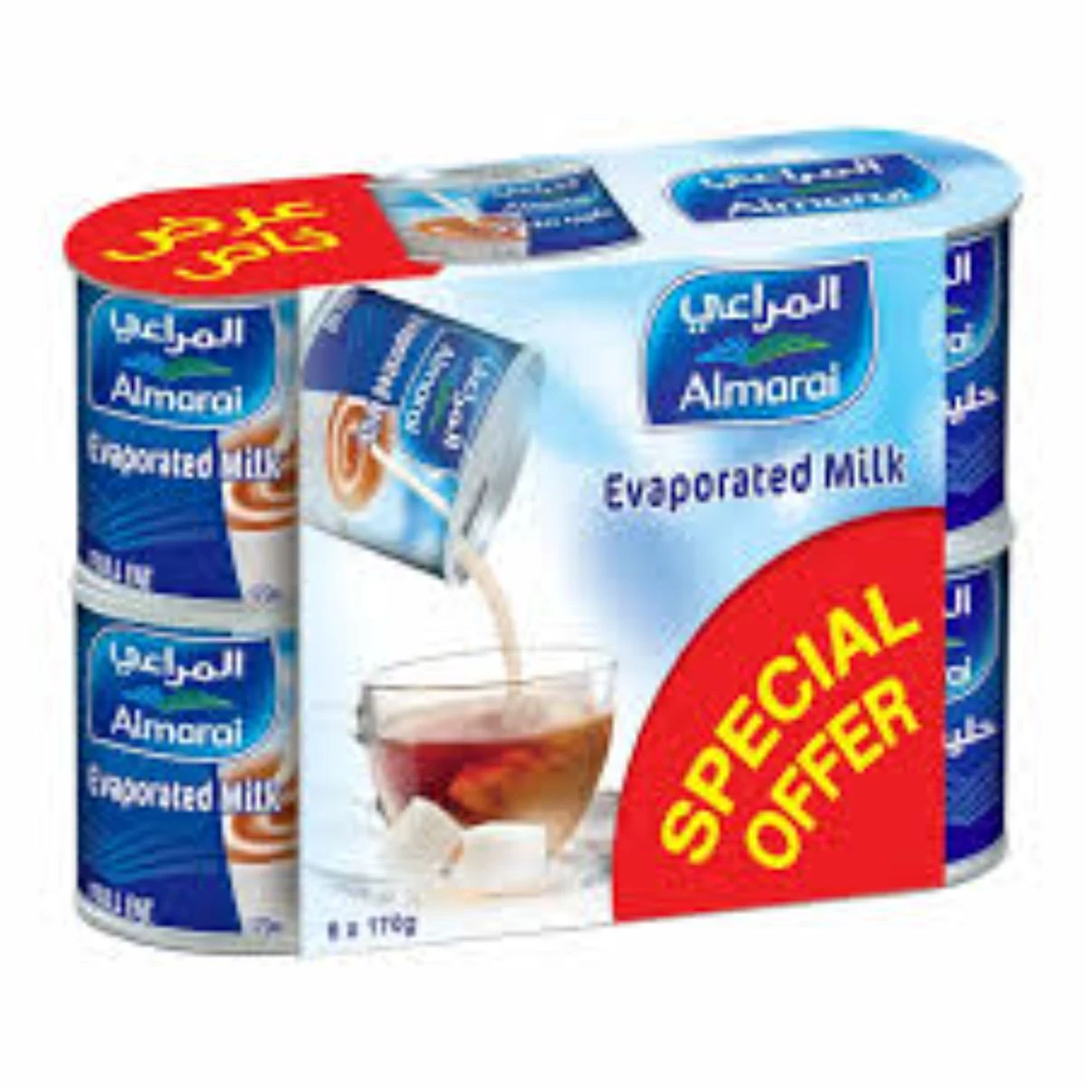 Almarai Evaporated Full Full Fat Milk 6 pcs 170 gm