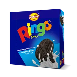 Teashop Ringo Biscuit Chocolate Cream Vanilla 16 pcs 38 gm