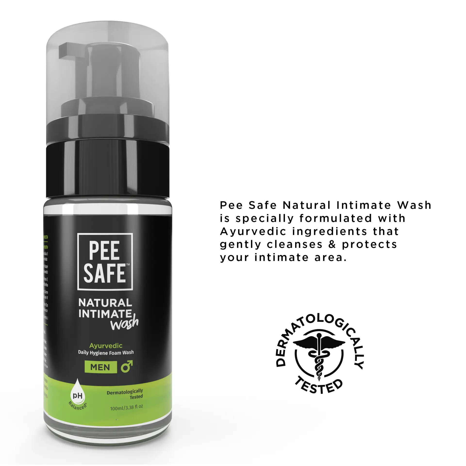 PeeSafe Natural Daily Intimate Wash for Men with Ayurveda Extracts Tea Tree essential oil 100ml - view 4