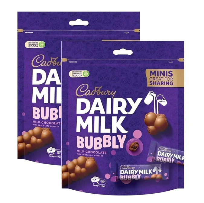Cadbury Dairy Milk Bubbly Minis Chocolate 156GmX2 Promo