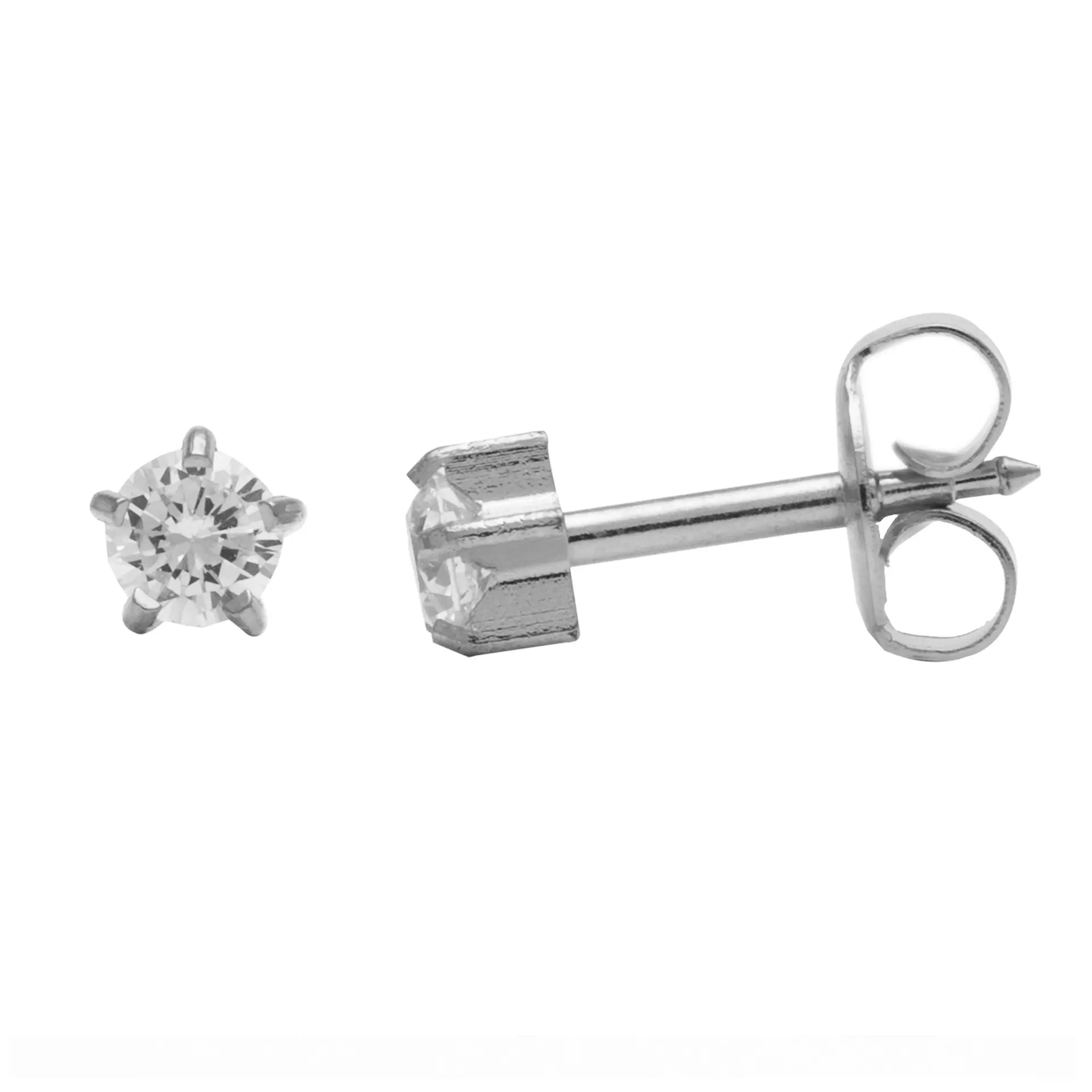 Studex Mini Cubic Zirconia Stainless Steel- Earrings For Sensitive Ears - view 3