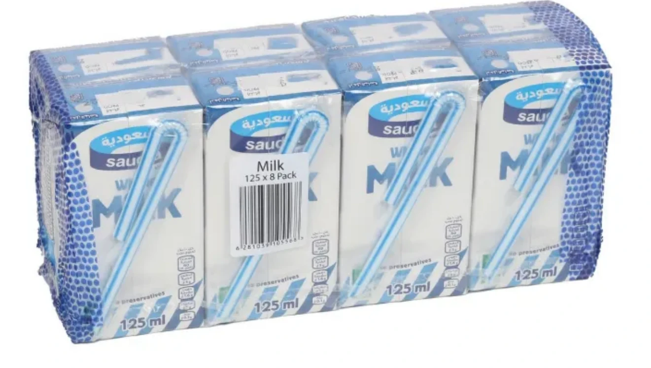 Saudia UHT Milk Full Fat 125MlX8