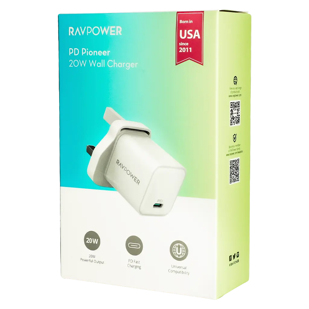 Ravpower Rp-Pc167 Pd 20W Wall Charger 1C White - view 2
