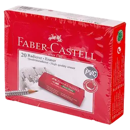 Faber Castell Erasers PVC Free Paper Red set of 20