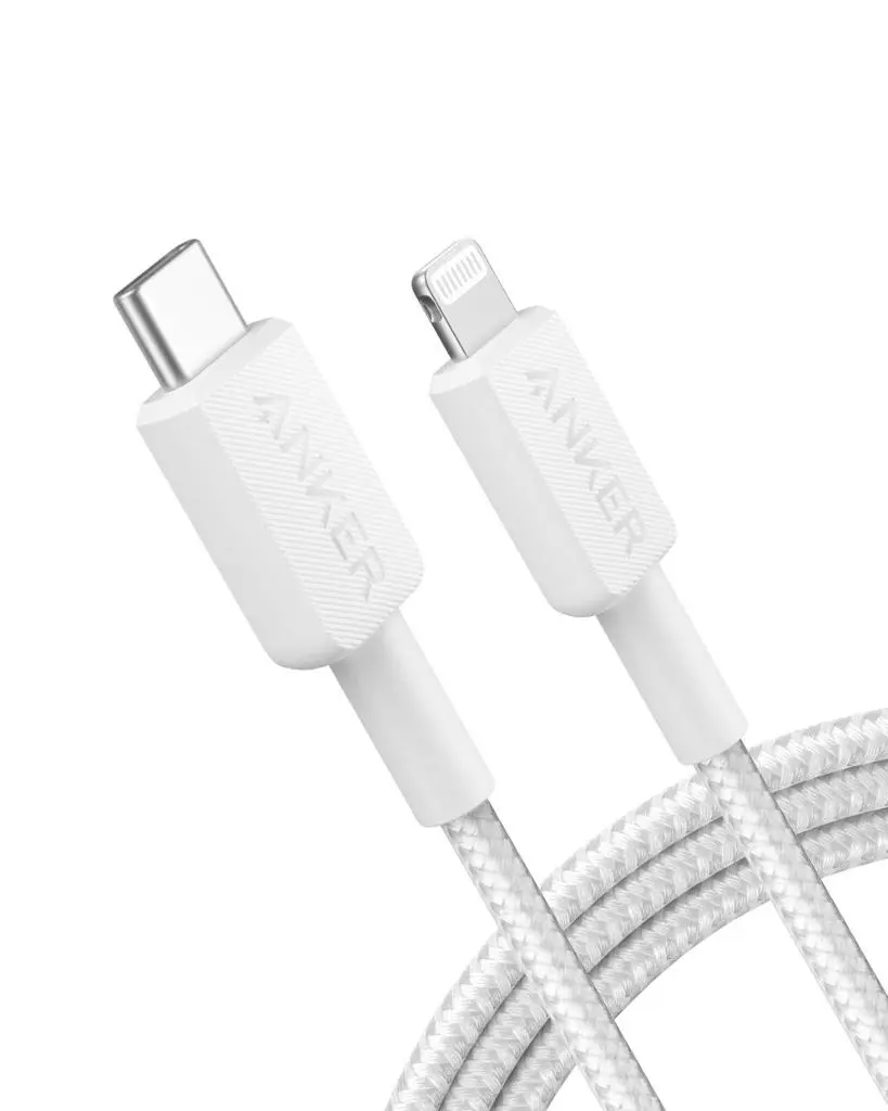 Anker 322 USBC to Lightning Connector Cable (Braided 3 ft) White - view 5