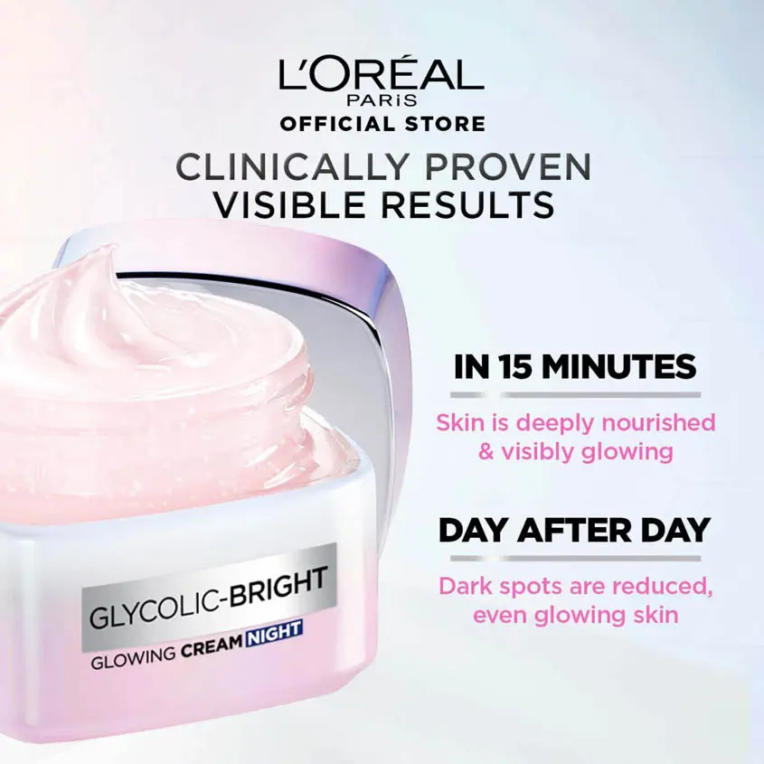 L'Oreal Paris Glycolic Bright Night Cream 50 ml - view 7