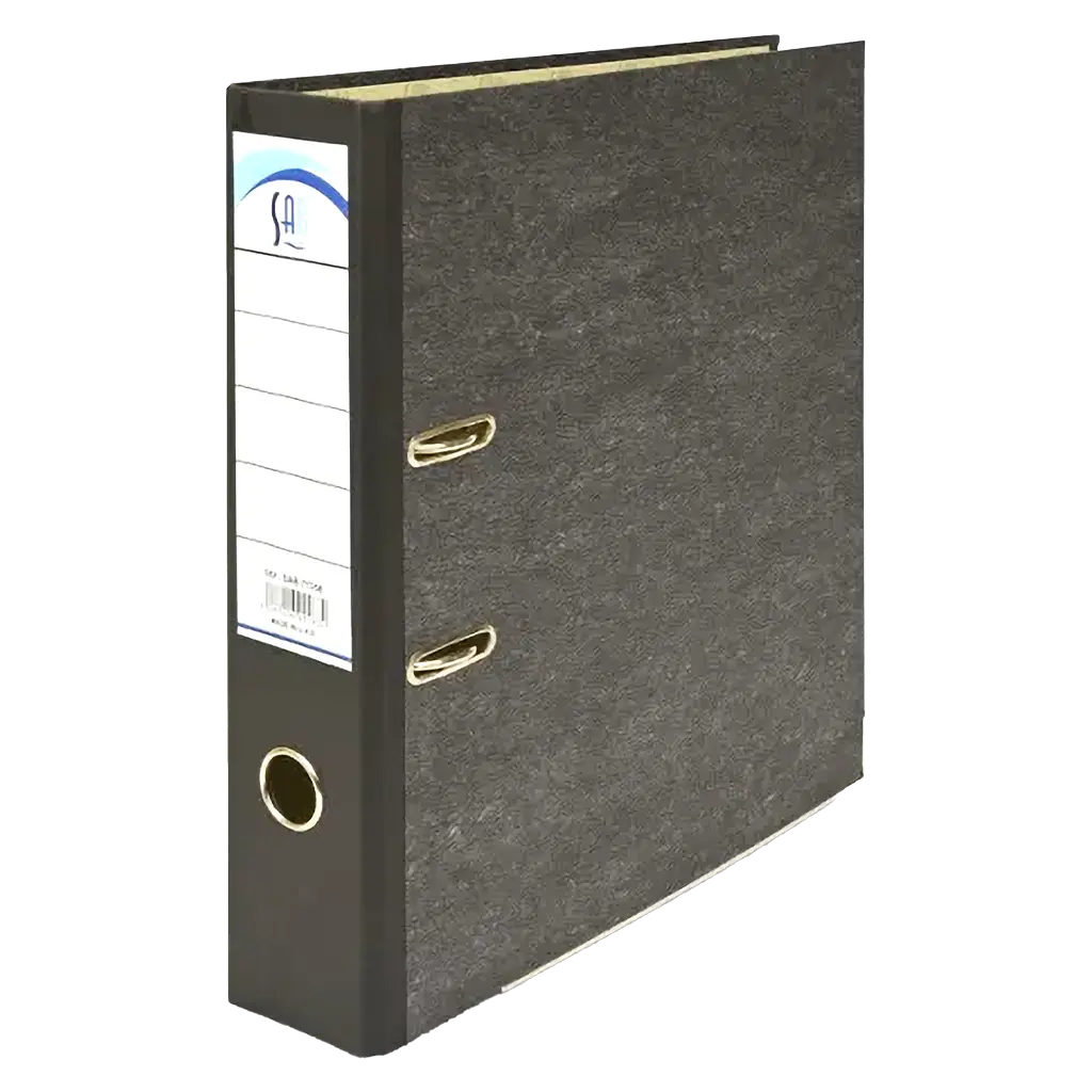 Sab  Box File Cardboard Foolscap Size 8Cm Black - view 1