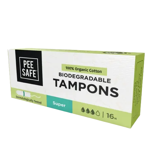 PeeSafe 100% Organic Cotton Tampons Super Size 16 Tampons - view 4