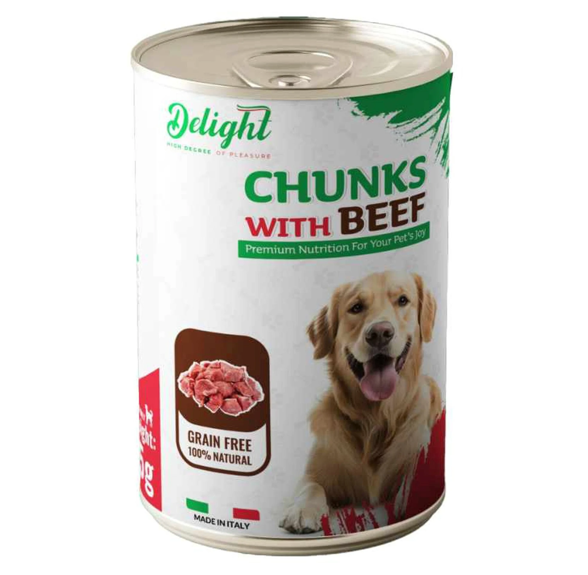 Delight Dog Chunks With Beef 415 gm