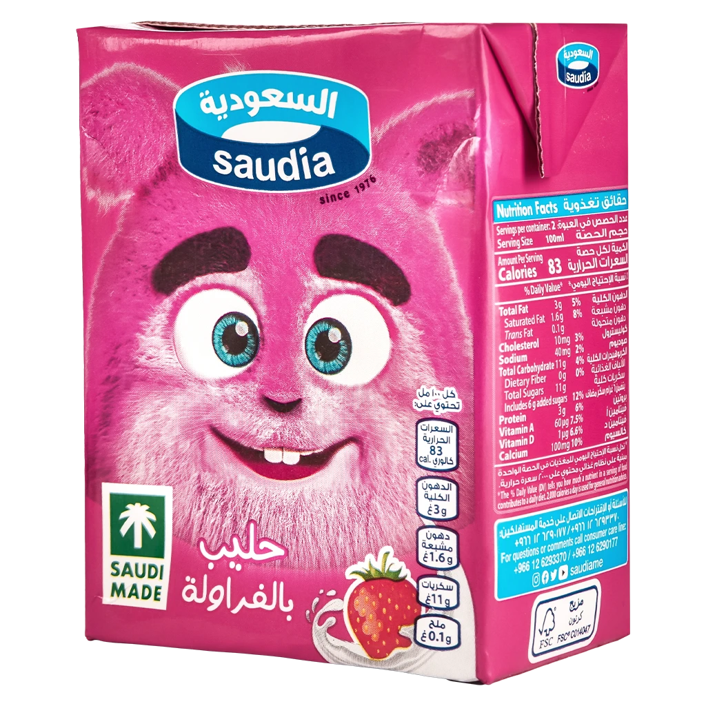 السعودية حليب بالفراولة 200 مل