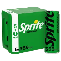 Sprite Zero Soft Drink (5+1 Free) 355 ml