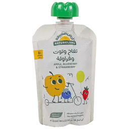 Natureland Puree Apple and Blueberry and Strawberry 100 gm